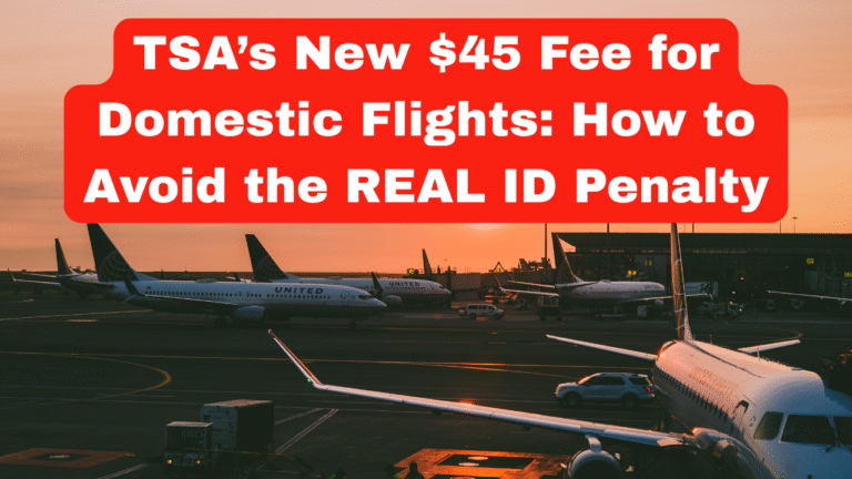 TSA’s New $45 Fee for Domestic Flights: How to Avoid the REAL ID Penalty