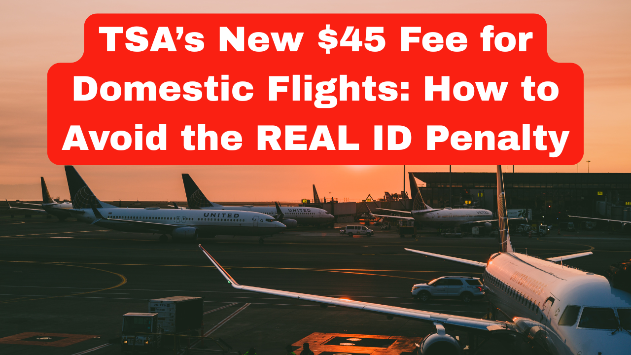 TSA’s New $45 Fee for Domestic Flights: How to Avoid the REAL ID Penalty
