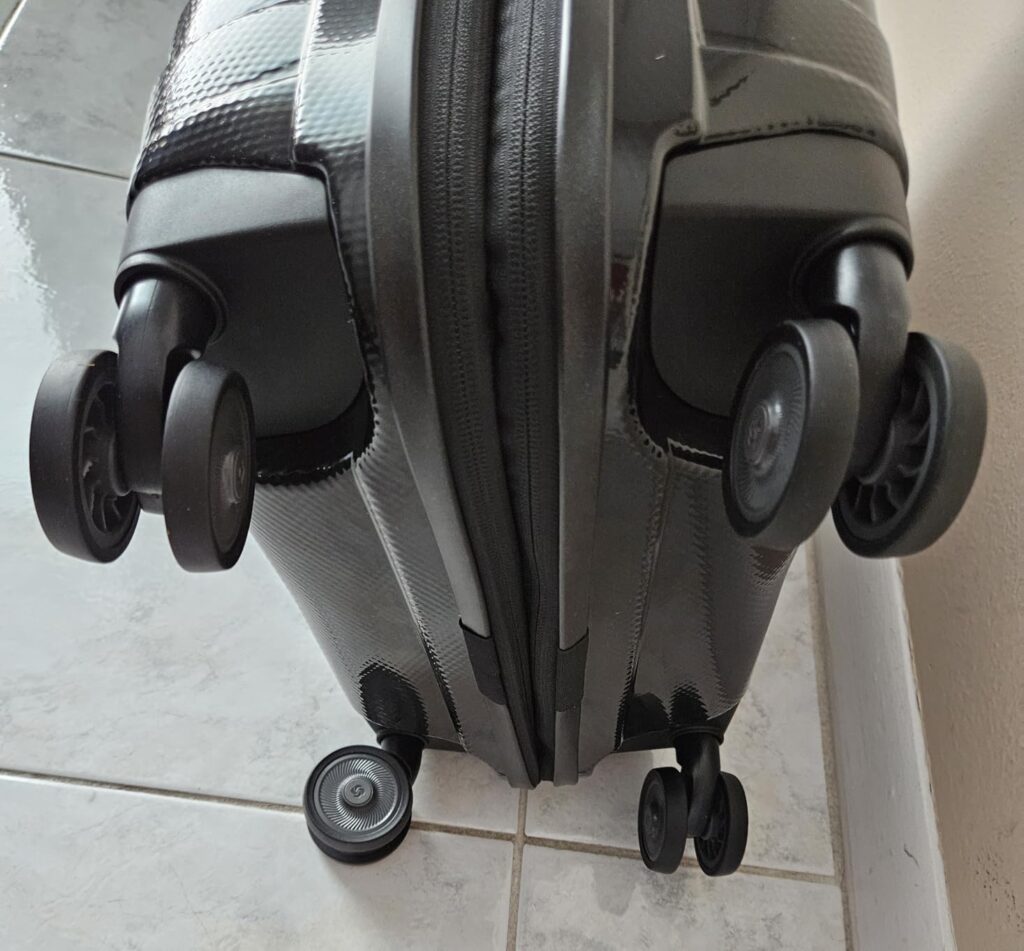 Samsonite Proxis Global Carry-on Spinner wheel tested