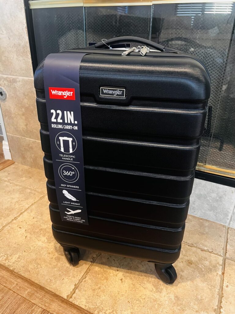 Wrangler 20 Hardside Spinner Carry On Luggage Mobility Test