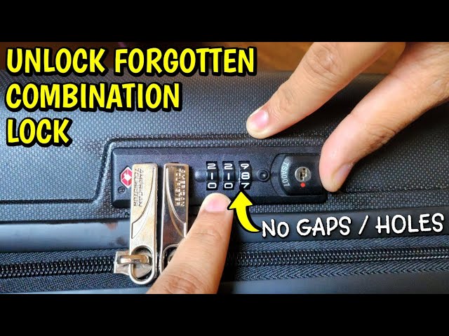 How to Unlock Samsonite Luggage Combination Lock